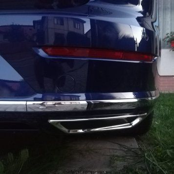 Volkswagen Arteon З 2017 року Накладки на глушник (2 шт, нерж) Carmos - Турецька сталь car4512/1 фото