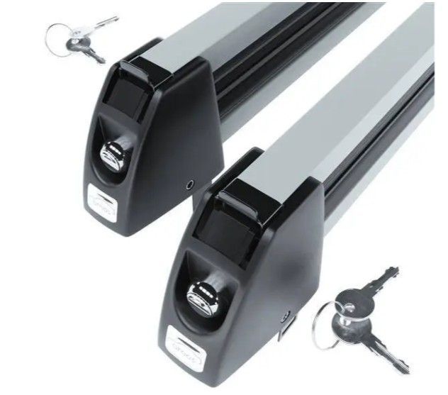 Багажник для 3-х пар лиж або сноуборда алюм. з замками Amos Ski Lock 3 7703S фото