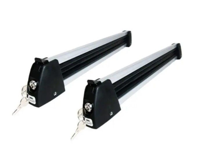 Багажник для 3-х пар лиж або сноуборда алюм. з замками Amos Ski Lock 3 7703S фото