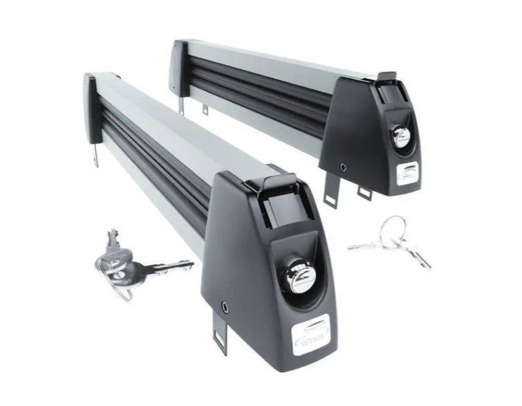 Багажник для 3-х пар лиж або сноуборда алюм. з замками Amos Ski Lock 3 7703S фото