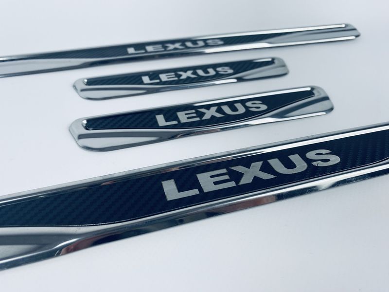 Накладки на пороги для Lexus ES 250 / 350 2012+ (хром-карбон) TAN24 00-00014088/5 фото