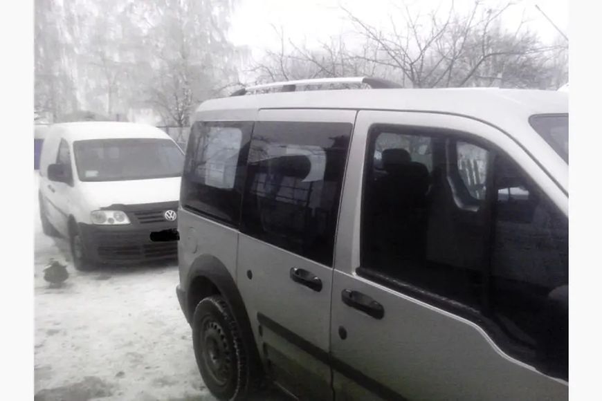 Рейлінги Хром (Пласт. ніжки) Коротка база, Пластикові ніжки Ford Connect 2006-2009 рр. hpc031/2 фото