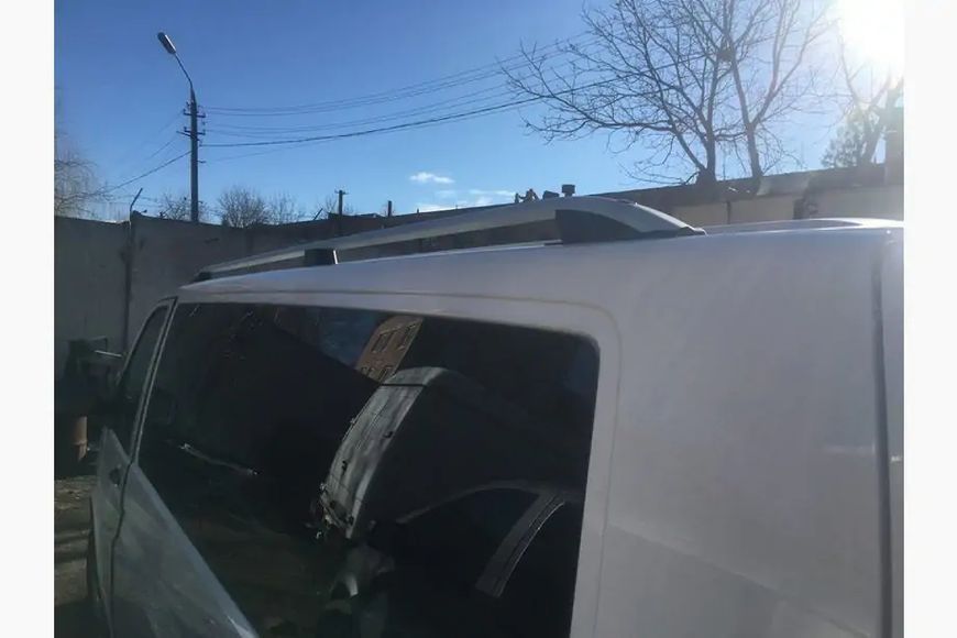 Рейлінги CROWN (сірий мат) Коротка база Volkswagen T5 2010-2015 рр. skp071/1 фото