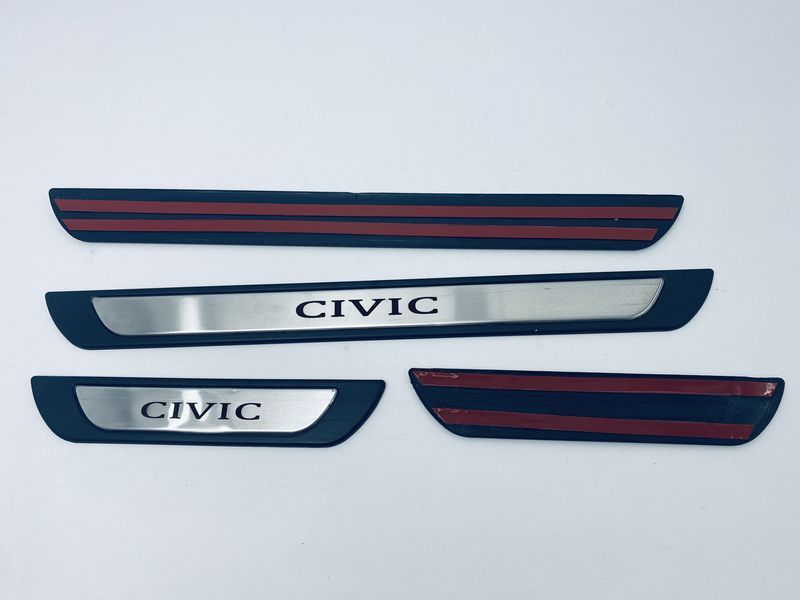 Накладки на пороги Honda Civic VIII 2006-2011 (хром-пласт) TAN24 00-00011734/1 фото