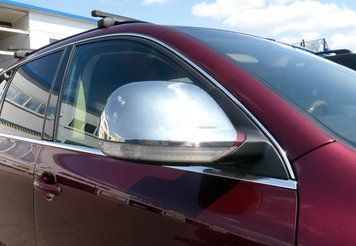 Volkswagen Touareg 2002-2010 Накладки на дзеркала 2007-2010 ( 2 шт., нерж) Carmos - Турецька сталь car0275 фото