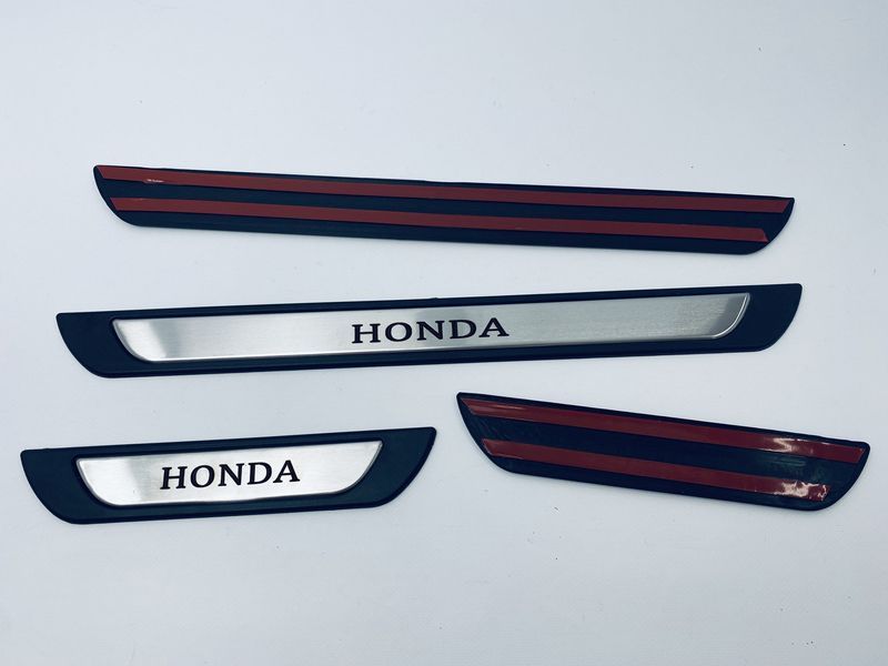 Накладки на пороги Honda Civic X 2016-2021 (хром-пласт) TAN24 00-00011732/16 фото