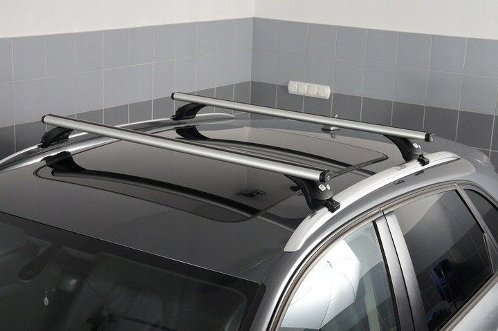 Багажник на інтегровані релінги для Kia Sportage Mk III SUV 2010-2016 Boss Aero Сріблястий 345621466 фото
