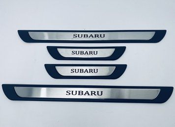 Накладки на пороги Subaru Outback 2015+ (хром-пласт) TAN24 00-00011746/1 фото