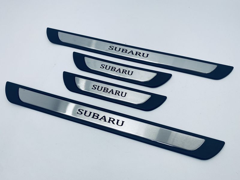 Накладки на пороги Subaru XV 2009-2017 (хром-пласт) TAN24 00-00011746 фото