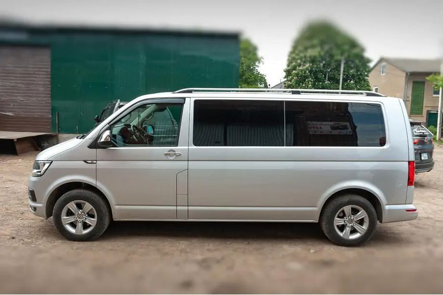 Рейлінги CROWN (сірий мат) Коротка база Volkswagen T6 skp071/2 фото
