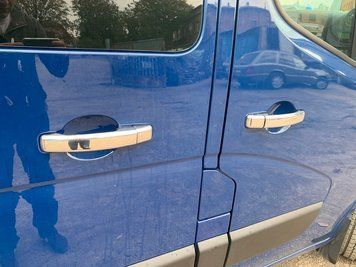 Opel Movano 2010-2021 Накладки на ручки (4 шт) 1 отвір, OmsaLine - італійська нержавійка 6126043/1 фото