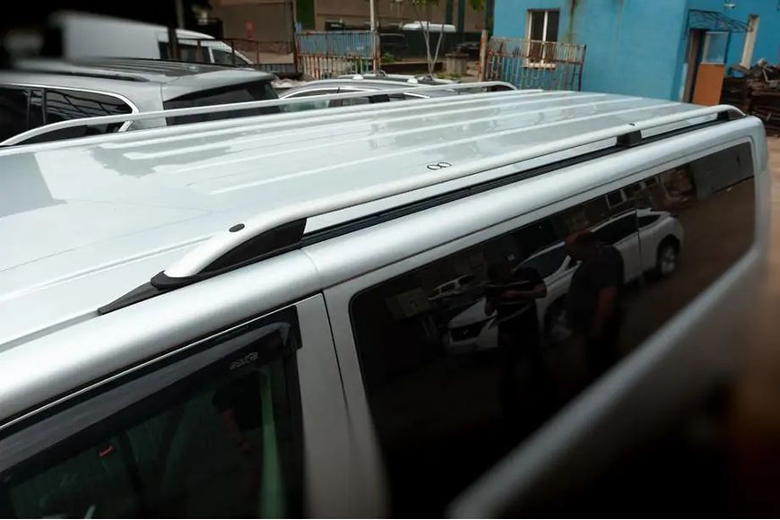 Рейлінги CROWN (сірий мат) Довга база Volkswagen T6 skp069/2 фото