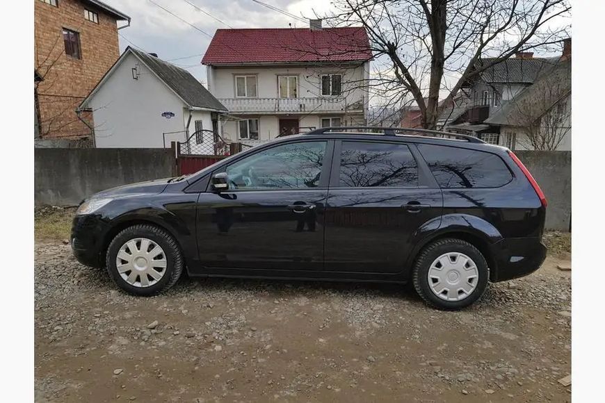 Алюмінієві рейлінги (Caravan, Чорні) Ford Focus II 2008-2011 рр. hpb64876/2 фото