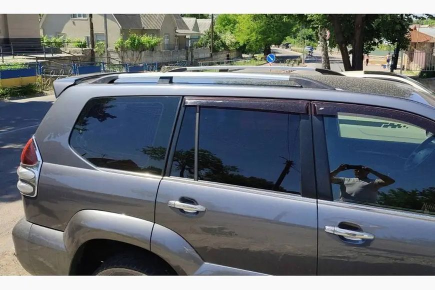 Рейлінги Хром турецькі Пластикові ніжки Toyota Land Cruiser Prado 120 hpc078/1 фото