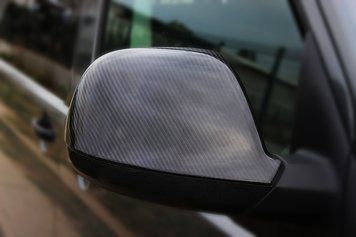 Volkswagen T6 З 2015 року Накладки на дзеркала (2 шт., карбон) Покриття під карбон dd34556 фото