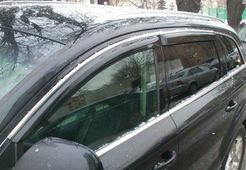 Дефлектор вікна HIC для Subaru Outback/Legacy 2015- з хром молдингом HIC.SUB22-M фото