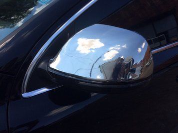 Audi Q7 2005-2015 Накладки на дзеркала (2 шт, нерж.) Carmos, нержавіюча сталь car4811/2 фото