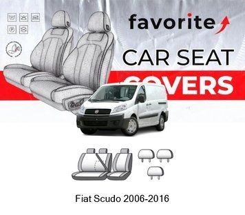 Чохли модельні Fiat Scudo (2+1) 2006-2016 FAVFI23 фото
