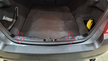 BMW 5 F10 2010-2016; F11 2010-2016; F07 2010-2016 Накладка на задній бампер Esa (Sedan, ABS) 2001008 фото