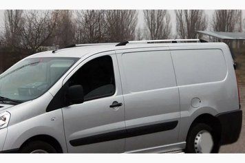 Рейлінги ХРОМ Коротка, чавунні ніжки Peugeot Expert 2007-2016 рр. met044/2 фото