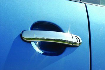 Seat Ibiza 2002-2009 Накладки на ручки (нерж) 4 шт, OmsaLine - Італійська нержавійка 6122051/2 фото