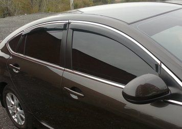 Дефлектор вікна HIC для Hyundai Accent 2010- Sedan з хром молдингом HIC.HY33-M фото