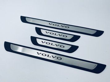 Накладки на пороги Volvo S60 2010+ (хром-пласт) TAN24 00-00011721/6 фото