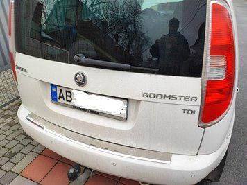 Skoda Roomster 2006-2015 Накладка на задній бампер (нерж) Глянець 6604093 фото