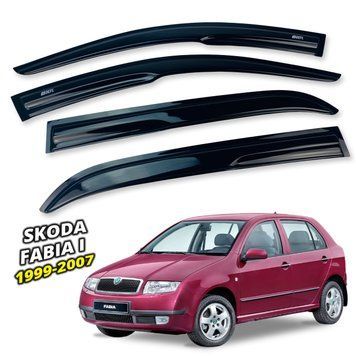 Дефлектори вікон Skoda Fabia I 1999-2007 Hb/Sd накладні (DEFL) Q2 00-00014475 фото