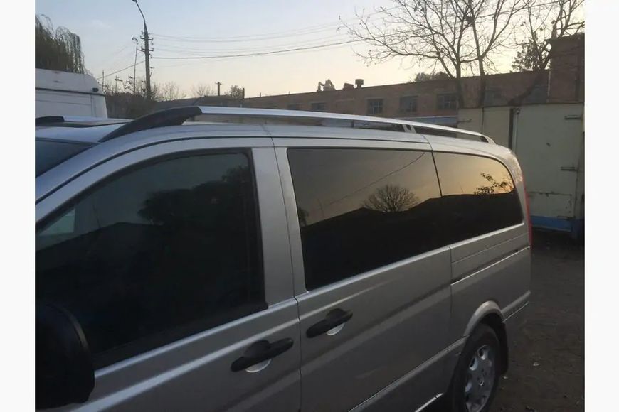 Рейлінги Хром CAN Оригінальний дизайн (метал. ніжки) Коротка база (Short/Compact) Mercedes Viano 2004-2014 рр. can003/1 фото
