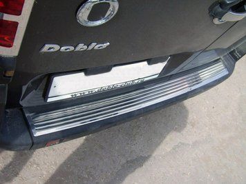 Fiat Doblo 2005-2010 Накладки на задній бампер OmsaLine (нерж.) Матова 2520093t фото