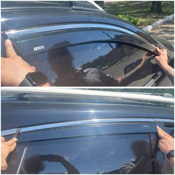 Дефлектор вікна для Honda CR-V 2007-2012 з нерж. хром полоскою 00-00014152 фото