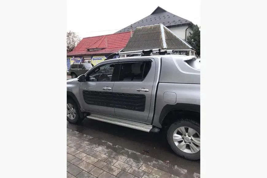 Рейлінги з перемичками (2 шт, Хром) Toyota Hilux 2015- рр. sh011/2 фото