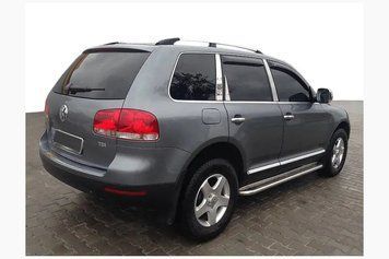 Рейлінги Хром (Пласт. Ніжки) Металева ніжка Volkswagen Touareg 2002-2010 рр. met055/2 фото