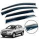 Дефлектор вікна для Hyundai Tucson II 2010-2015 з нерж. хром полоскою 00-00014168 фото 1