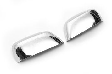 Nissan Pathfinder 2005-2014 Накладки на дзеркала (2 шт., пласт.) Без повторювача повороту car78906/1 фото