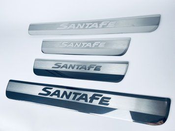 Накладки на пороги для Hyundai Santa Fe 2006-2012 4шт (TAN24) 00-00011376 фото