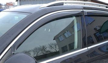 Дефлектор вікна HIC для Skoda Superb II 2008-2015 Wagon з хром молдингом HIC.SK09-M фото
