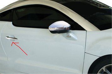 Peugeot RCZ 2009-2015 Накладки на ручки (2 шт., нерж) ddd2764 фото