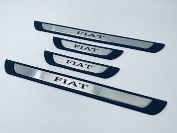 Накладки на пороги Fiat Fullback 2016+ (хром-пласт) TAN24 00-00011727/3 фото
