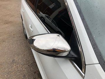 Volkswagen Passat B7 2012-2015 Накладки на дзеркала (2 шт, для EU, нерж) OmsaLine - Італійська нержавіюча сталь 7538111/1 фото