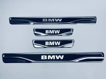 Накладки на пороги для BMW Series 3 E46 1998-2007 (хром-карбон) TAN24 00-00014085/2 фото