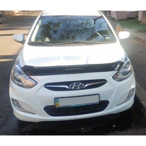 Дефлектор капоту Hyundai Accent/Solaris 2010-2014 короткий Vip Tuning HYD27 HYD27 фото