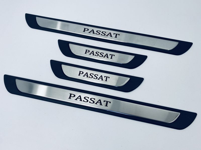 Накладки на пороги Volkswagen Passat B8 (хром-пласт) TAN24 00-00011724/4 фото