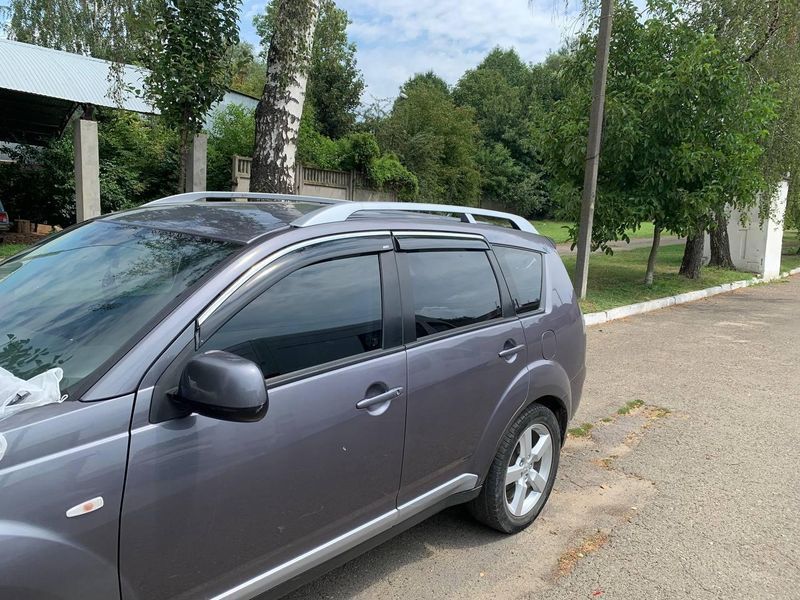 Дефлектор вікна для Mitsubishi Outlander XL 2007-2012 з нерж. хром полоскою 00-00014187 фото
