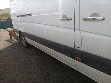 Mercedes Sprinter W906 2006-2018 Накладки на ручки (4 шт, нерж) OmsaLine - Італійська нержавійка 4724041 фото