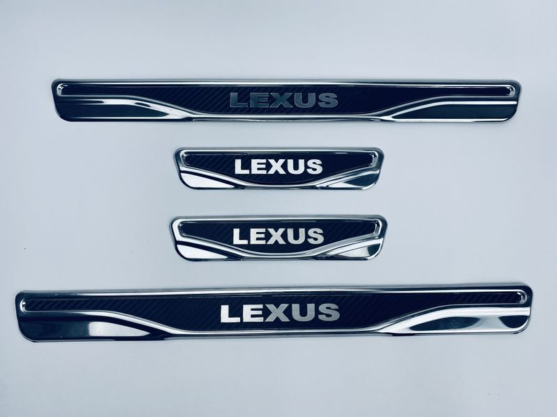 Накладки на пороги для Lexus RX 330 2004-2009 (хром-карбон) TAN24 00-00014088/19 фото