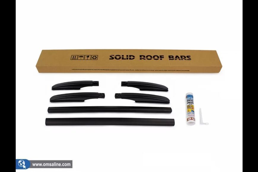 Рейлінги OmsaLine Solid (2 шт, чорні) Toyota Auris 2012-2018 рр. 7017934fb/2 фото