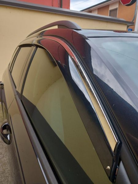 Дефлектор вікна для Skoda Octavia A7 2013-2019 Combi з нерж. хром полоскою 00-00014185 фото