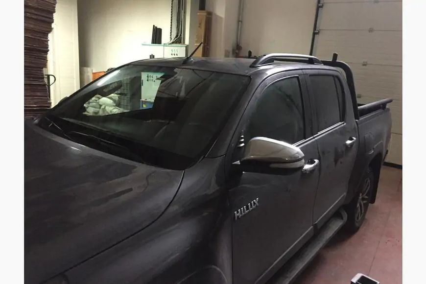 Рейлінги Skyport (чорні) Toyota Hilux 2015- рр. skp379/2 фото